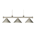 Casual Traditions 51 Inch Wide 3 Light Linear Chandelier In Satin Nickel 51In W X 14In D X 15In H