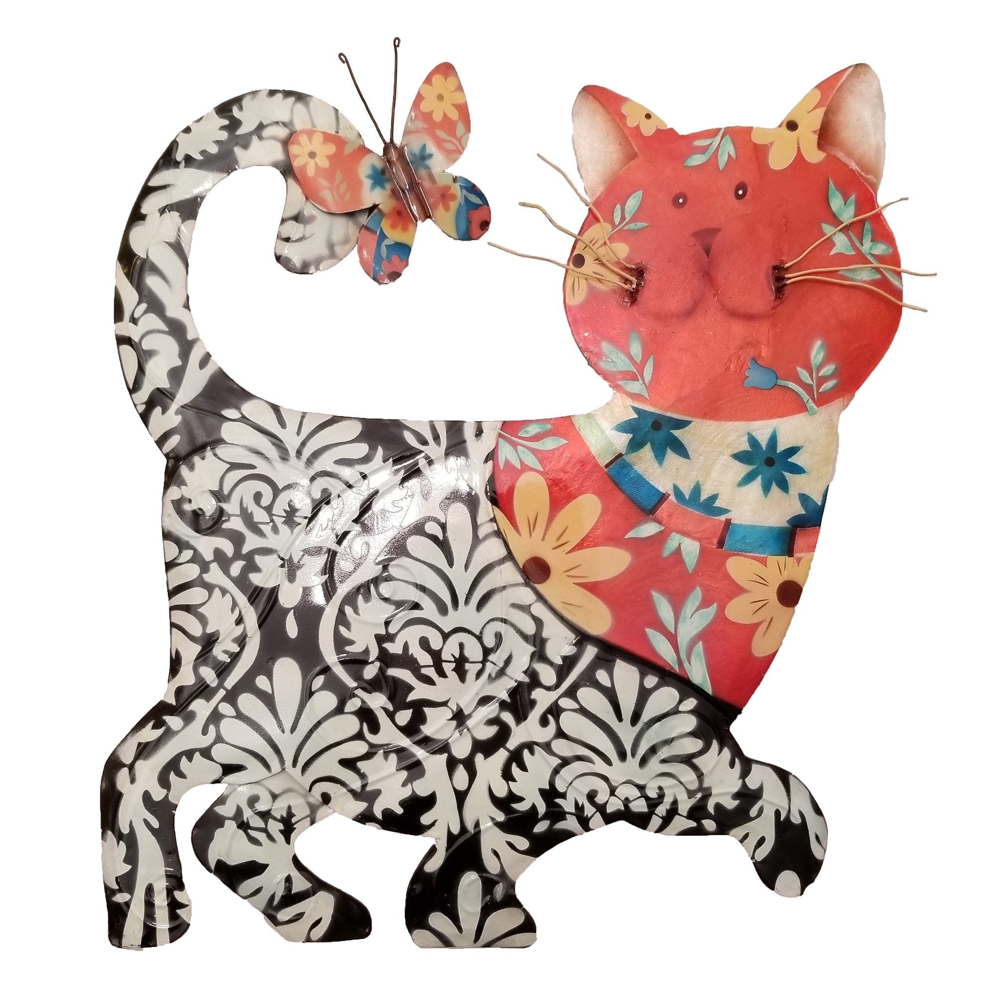 Cat Black And Red Garden Decoration 12 X 1 X 13