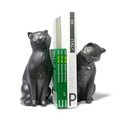 Cat Bookend Set Black