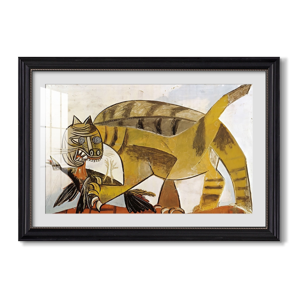 Cat Eating A Bird 1939 Pablo Picasso Custom Framed Print