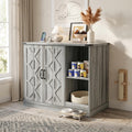 Cat Litter Box Cabinet With Power Outlet Box Furniture For Automatic Litter Boxes With Litter Catcher Adjustable Shelves