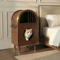 Cat Litter Box Enclosure 2 In 1 Condo Cat Bed Cat Shelter Furniture With Two Level Cozy Haven For 2 Cats Cute Kitty Condo