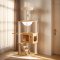 Cat Treewith Sisal Covered Scratching Posts And Top Perch For Indoor Cats