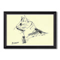 Cat C 1961 Pablo Picasso Custom Framed Canvas