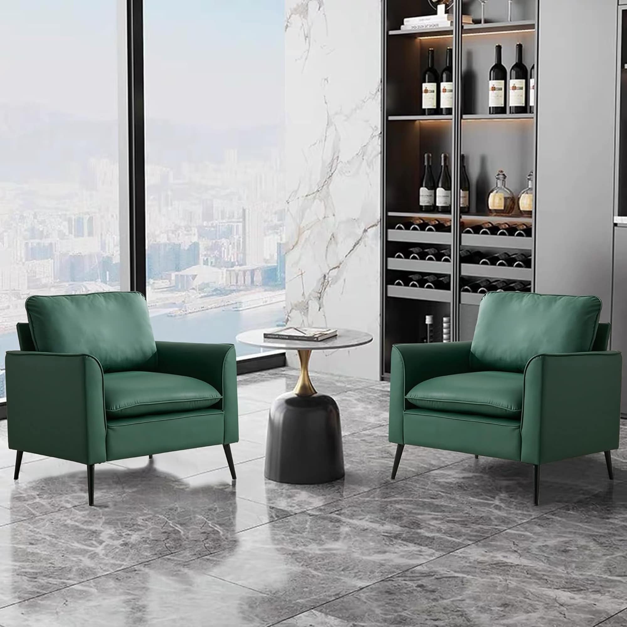 Cat Paw Leather Upholstered Sofa 2Pc Nordic Retro Light Luxury Living Room Balcony Bedroom Single Casual Sofa Chair