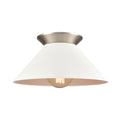 Cavendish 16 Wide 1 Light Semi Flush Mount Brushed Nickel 16 Inch W