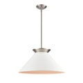 Cavendish 20 Inch Wide 1 Light Pendant In Brushed Nickel 20In W X 20In D X 15.75In H