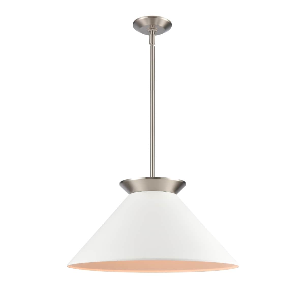 Cavendish 20 Inch Wide 1 Light Pendant In Brushed Nickel 20In W X 20In D X 15.75In H