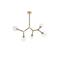 Cavoli 5 Light In Light Antique Brass And Flat Black Pendant Light Antique Brass And Flat Black