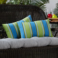 Toko Stripe 19X12 Inch Outdoor Lumbar Pillows Set Of 2 By Havenside Home