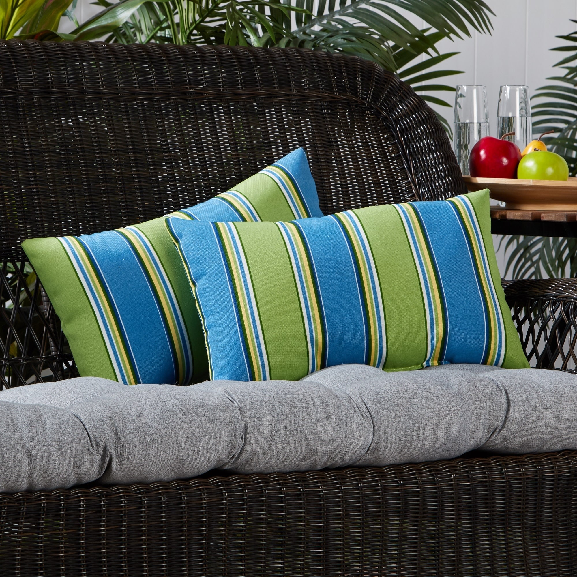 Toko Stripe 19X12 Inch Outdoor Lumbar Pillows Set Of 2 By Havenside Home