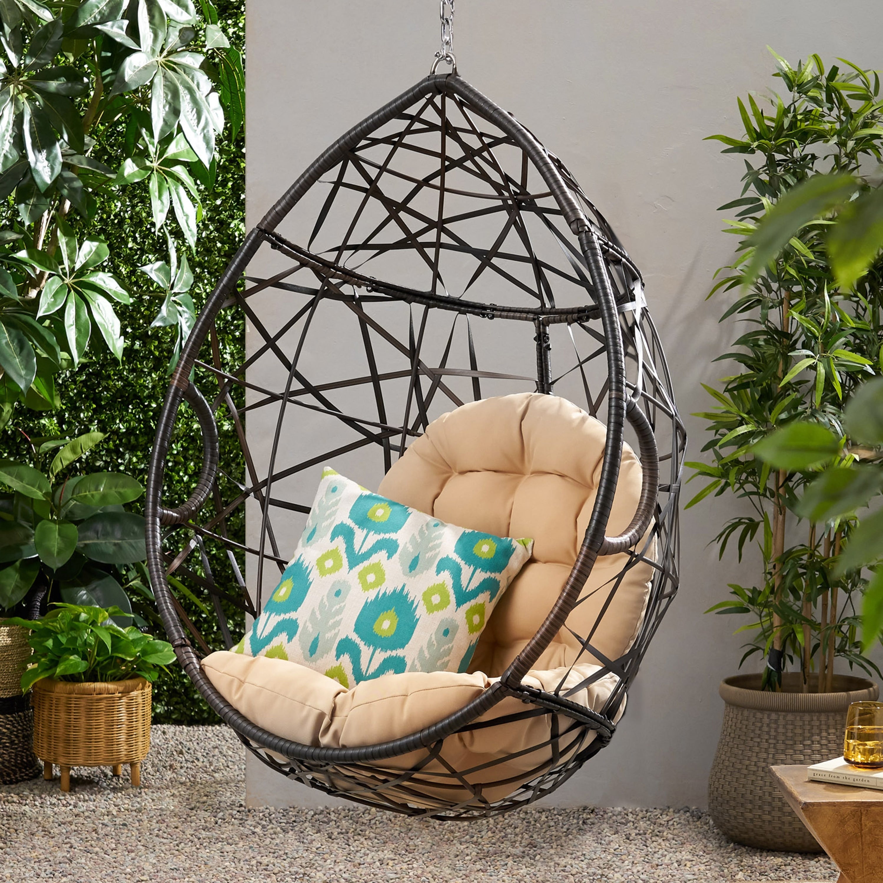 Cayuse Wicker Hanging Chair By Christopher Knight Home