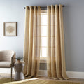 Burlap Grommet Single Curtain Panel