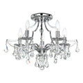 Crystorama Cedar Collection 5 Light Polished Chrome Flush Mount
