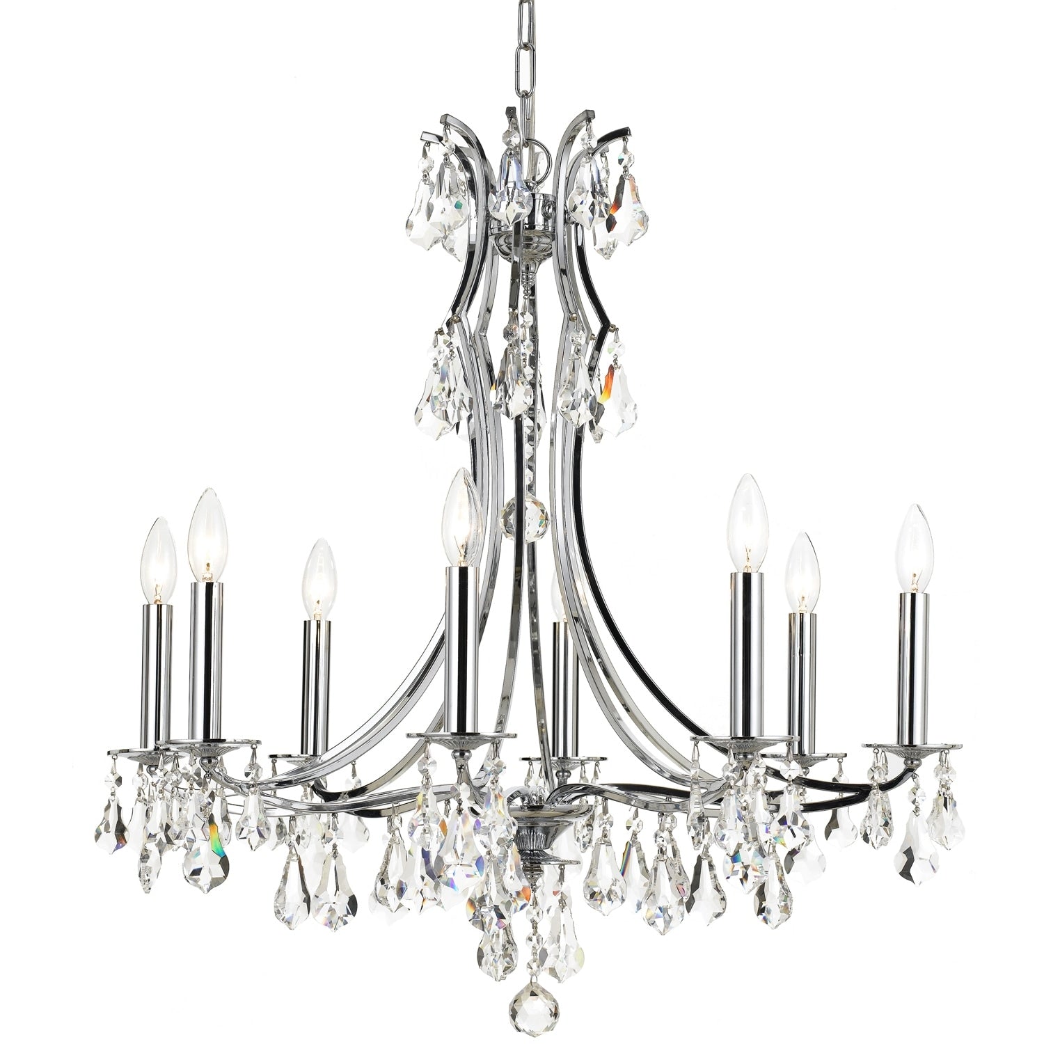 Cedar 8 Light Polished Chrome Swarovski Strass Mini Chandelier