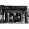 Cedar Avenue Kyers Shell Service Station Black And White Gallery Wrapped Canvas