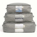 Cedar Bedding Storage Bag Organizer Set Of 3 For Sheets Comforters And Pillows With Clear Window And Handles