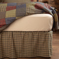 Green Rustic Bedding Ridgeline Bed Skirt Cotton Plaid Gathered