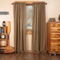 Green Rustic Curtains Ridgeline Panel Pair Rod Pocket Cotton Plaid