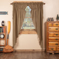 Green Rustic Curtains Ridgeline Prairie Panel Pair Rod Pocket Cotton Plaid