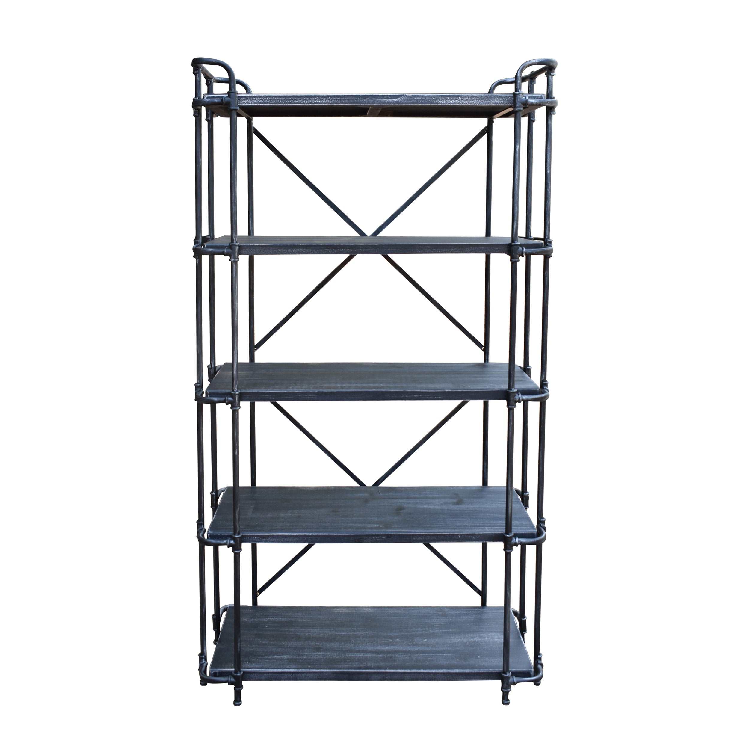 Yorktown Outdoor Antique Iron 5 Shelf Industrial Rack By Christopher Knight Home
