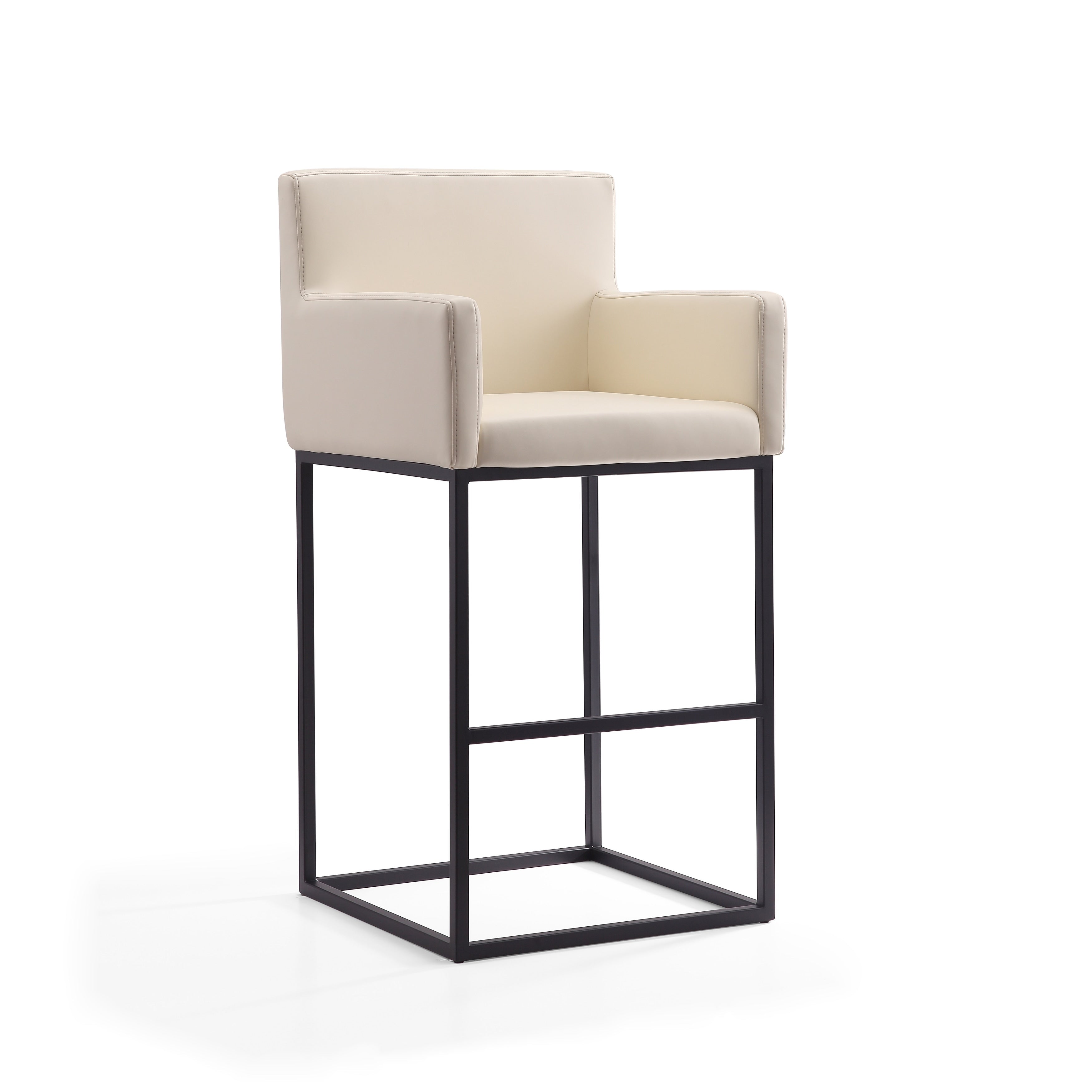 Strick Bolton Barton Contemporary Leather Bar Stool