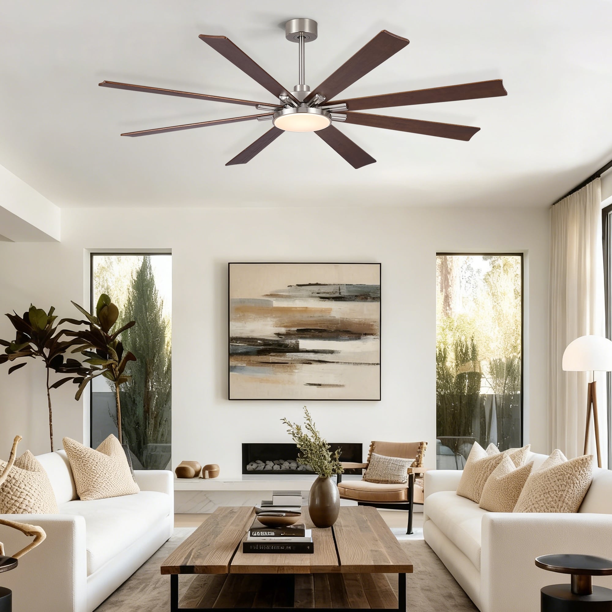 Ceiling Fan With Dimmable Led Lights Reversible Motor