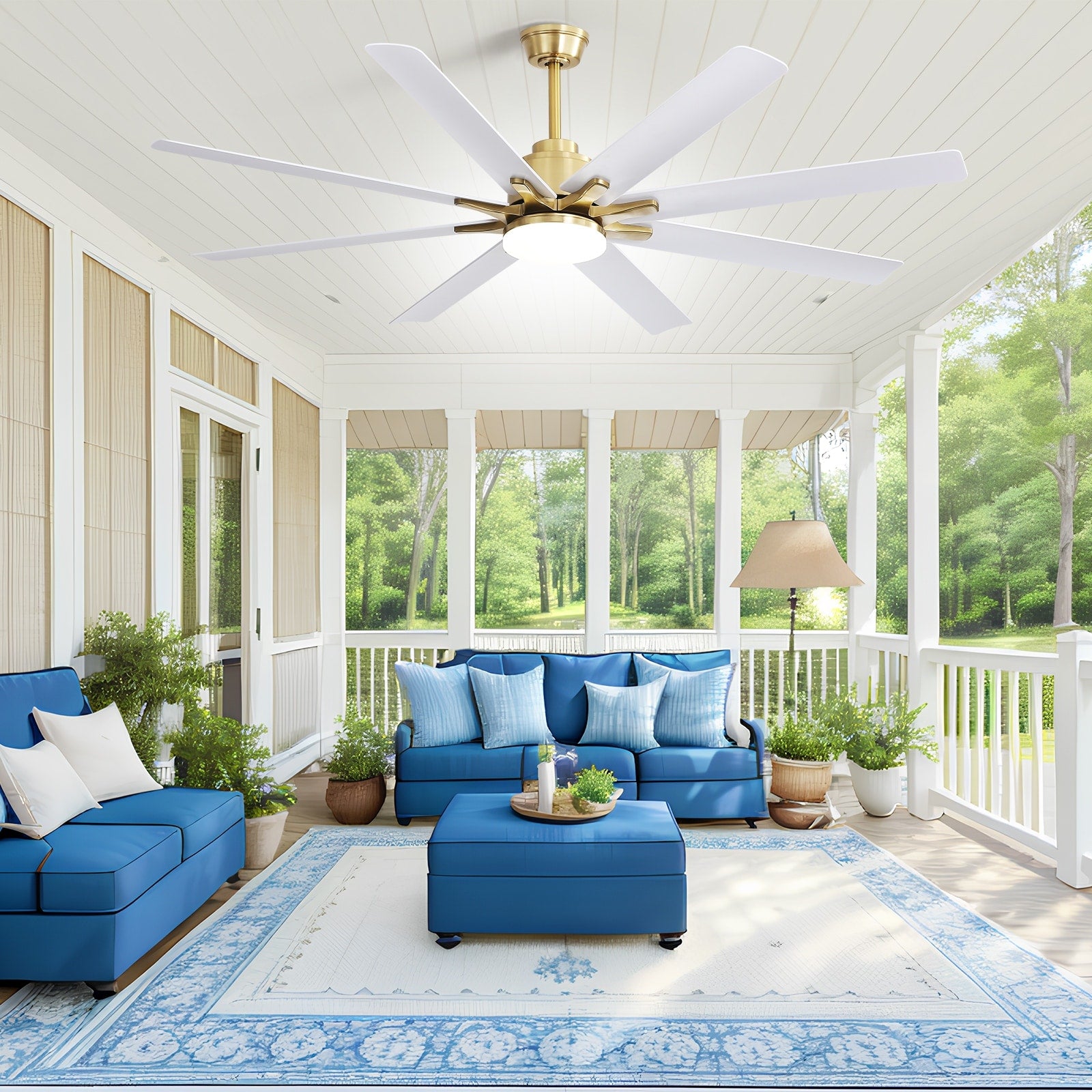 Ceiling Fan With Dimmable Led Light And Remote Control