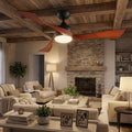 Ceiling Fan With Light Solid Wood Blades Modern Led Ceiling Fan With Bluetooth App Control Reversible Quiet Motor