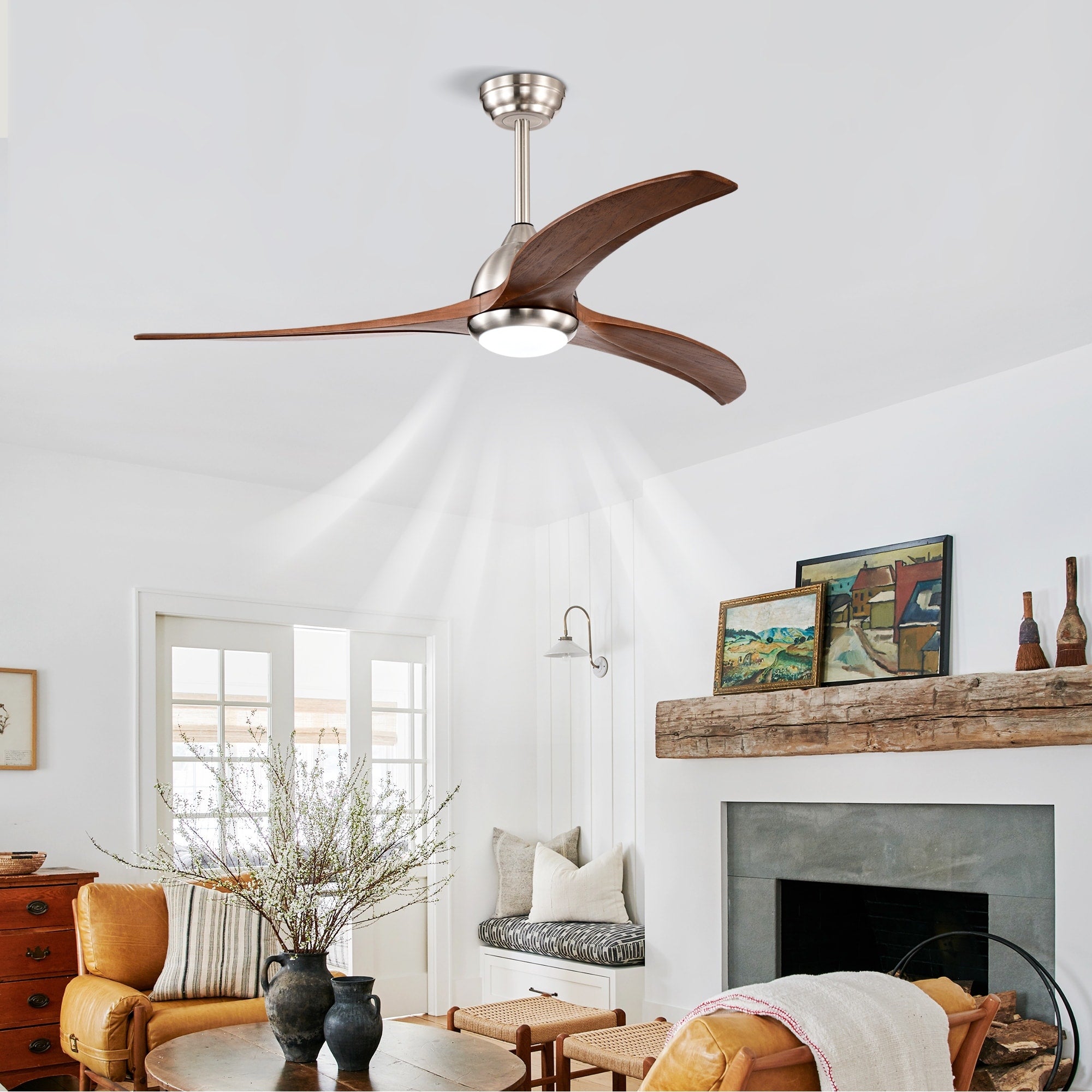 Ceiling Fan With Remote Control Reversible Motor For Bedroom