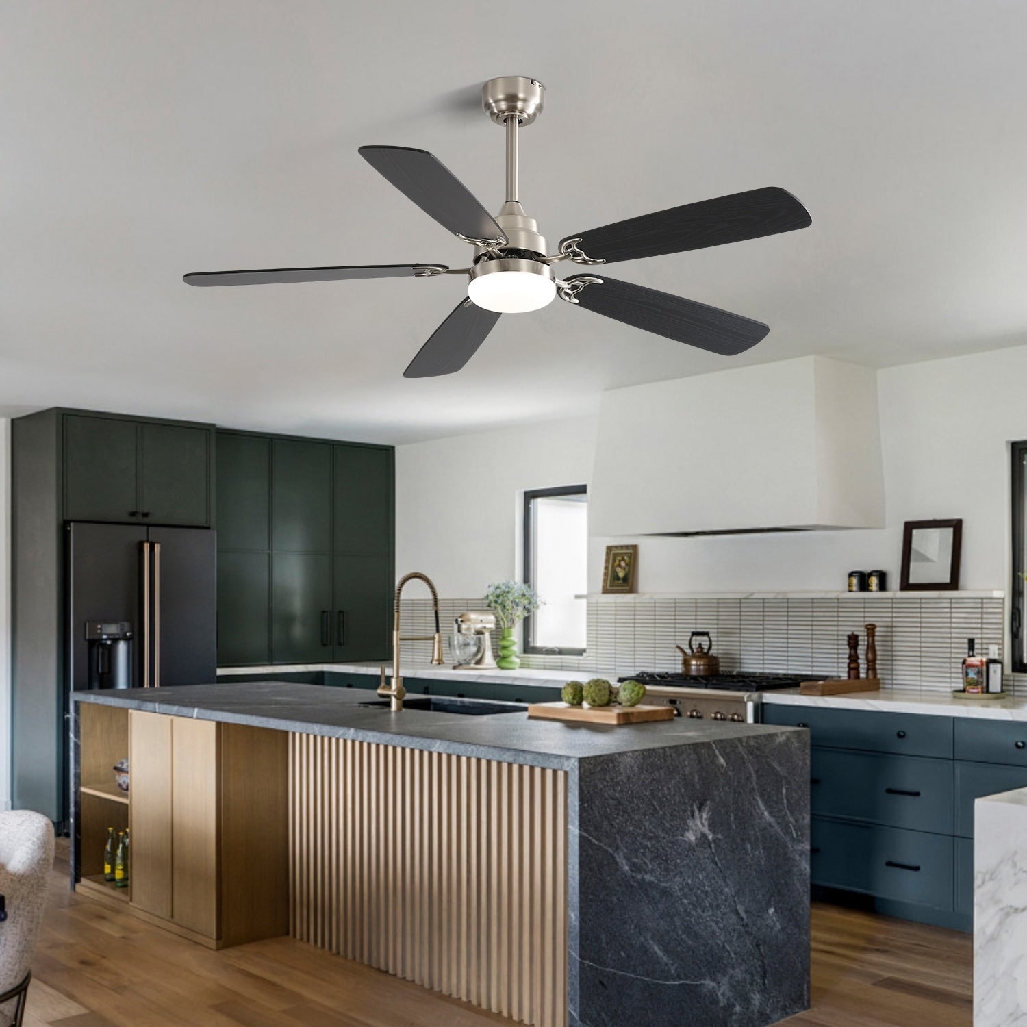 Ceiling Fan With Remote Control Reversible Motor