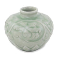 Celadon Ceramic Petite Vase Voluptuous Lotus