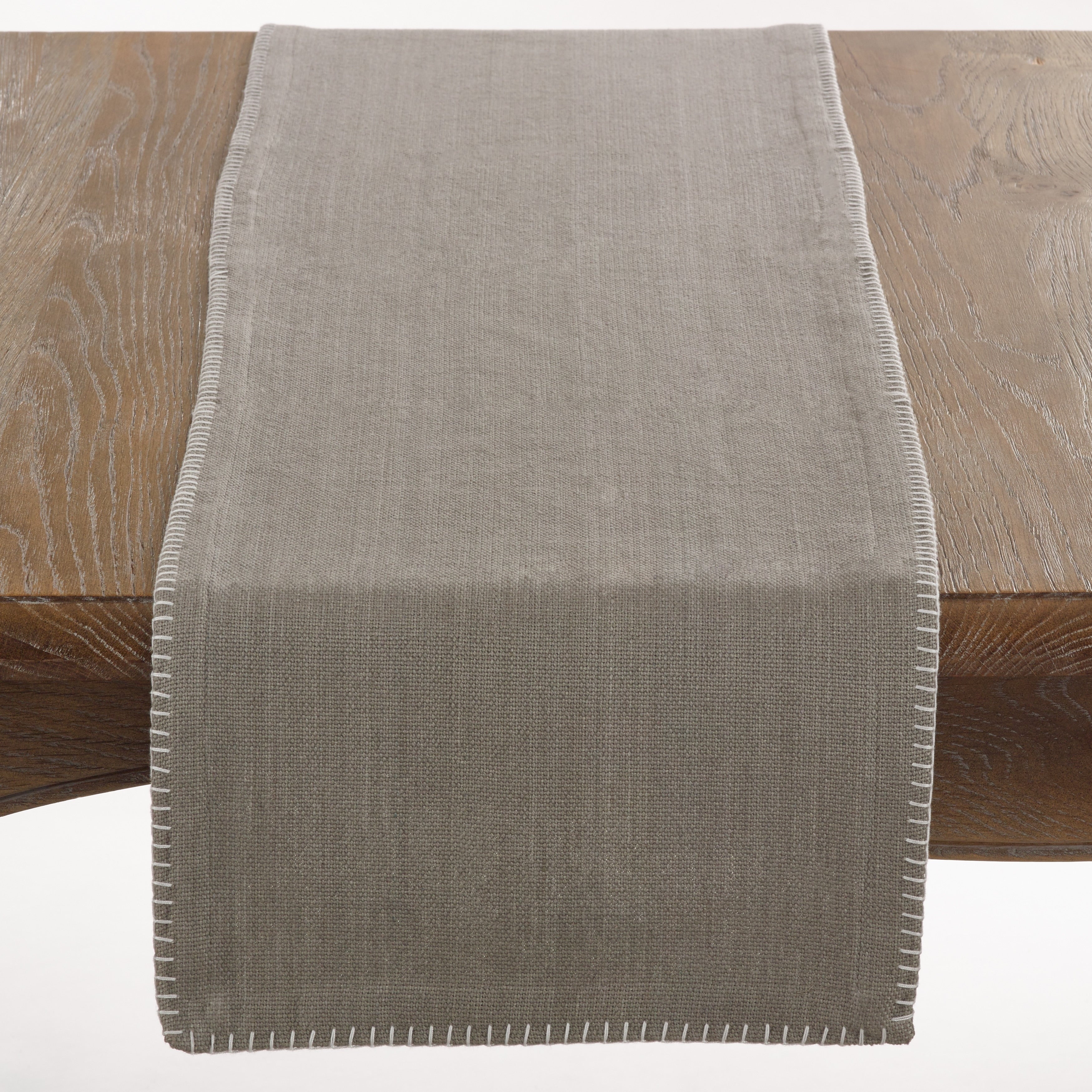 Celena Collection Whip Stitched Design Cotton Table Runner