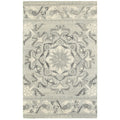 Style Haven Floret Medallion Ash Ivory Handcrafted Undyed Wool Area Rug 5 X 8 5 X 8
