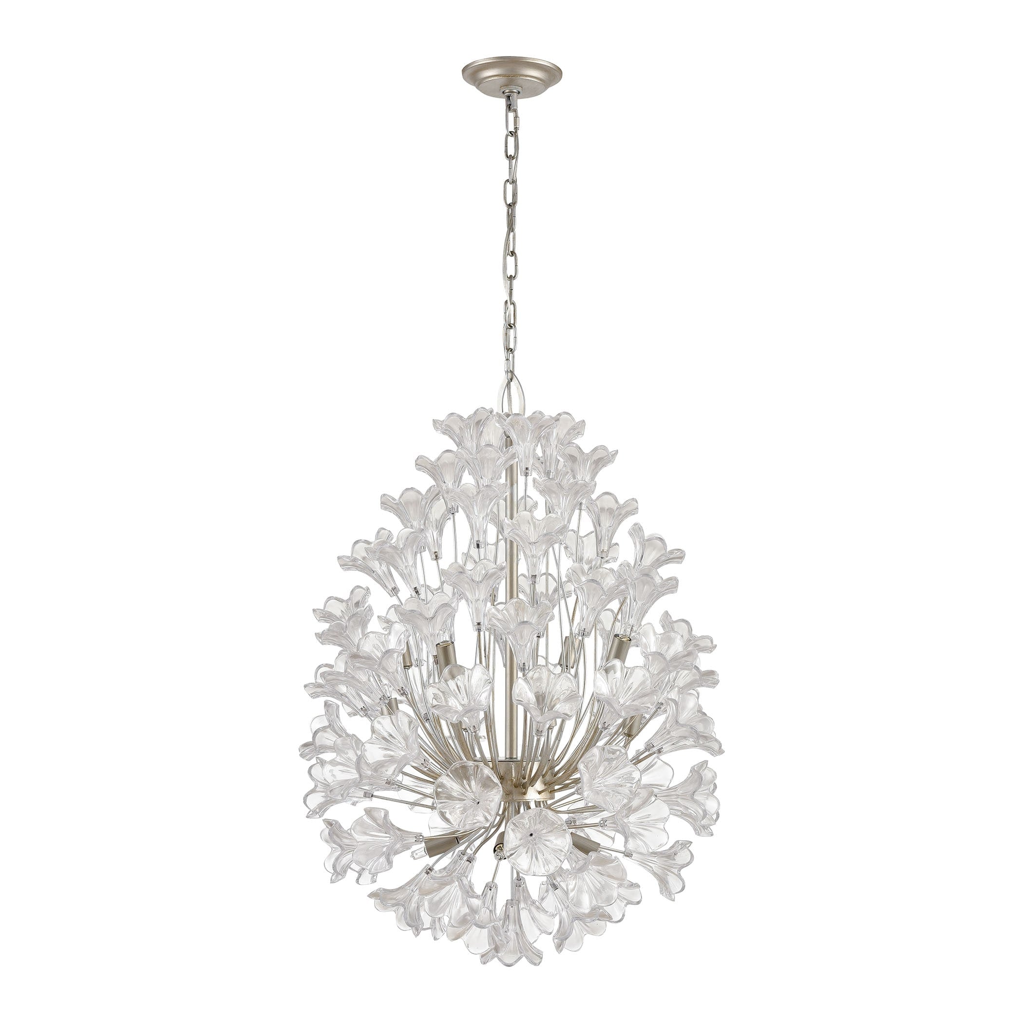 Celene 22 Inch Wide 12 Light Chandelier In Aged Silver 22In W