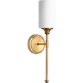 Celeste Aged Brass And Satin Opal 1 Light Wall Light
