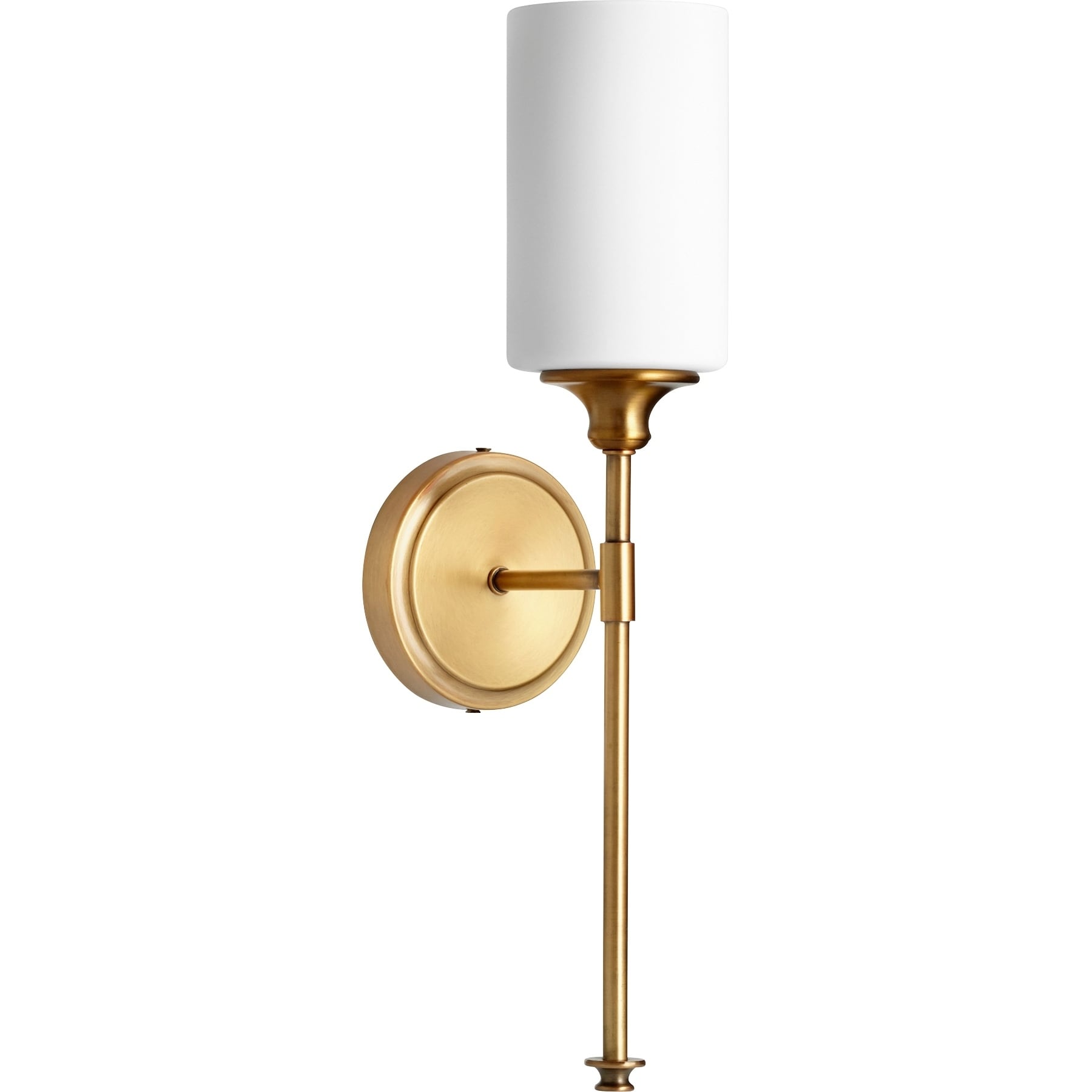 Celeste Aged Brass And Satin Opal 1 Light Wall Light