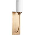 Celeste Aged Brass And Satin Opal 1 Light Wall Light