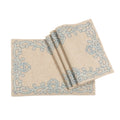 Celeste Glistening Embroidered Placemats 14 By 20 Inch Set Of 4 Natural