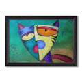 Celestial Cat Laura Barbosa Custom Framed Canvas