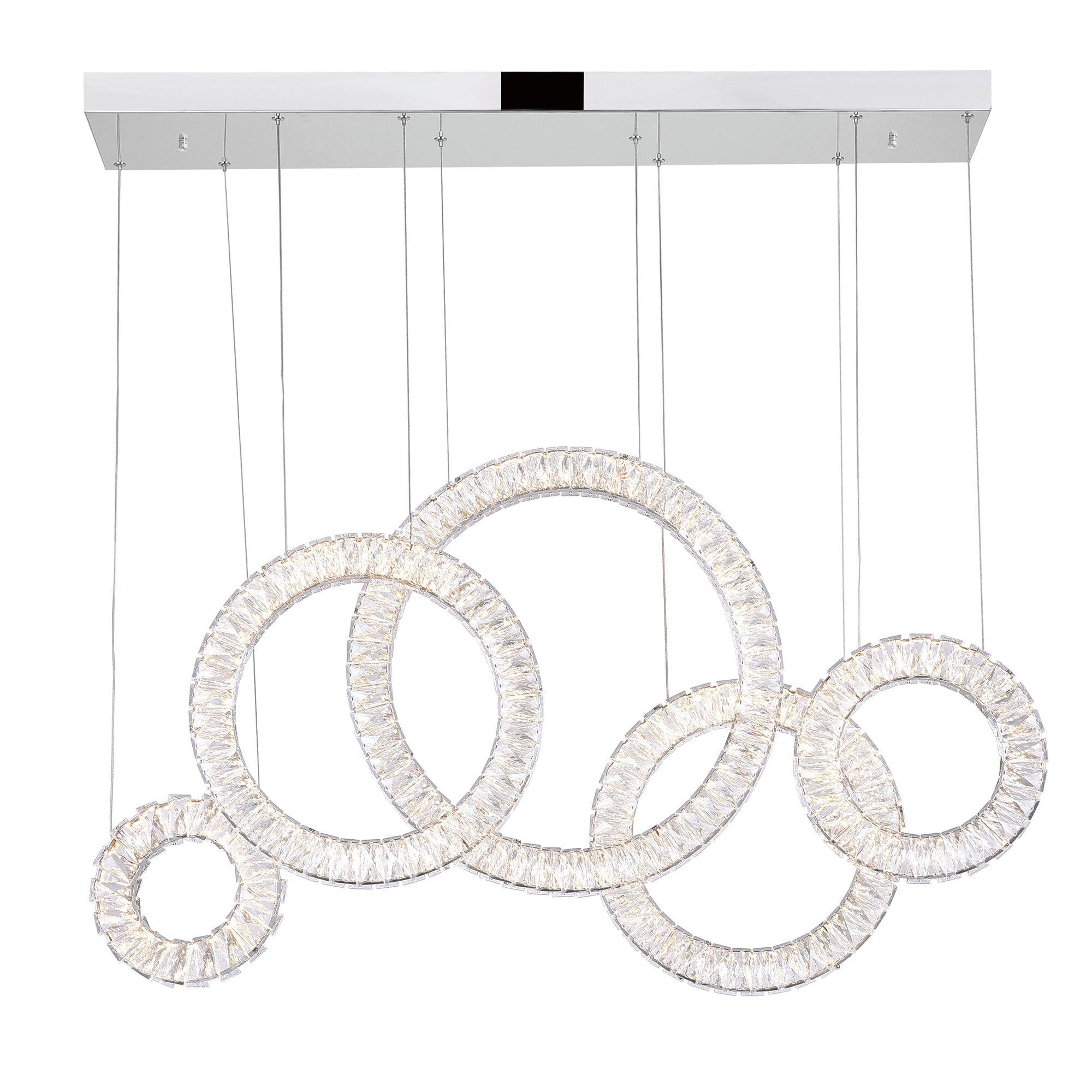 Celina Collection Chrome Finish Stainless Steel Led Chandelier