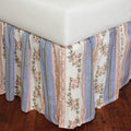 Celine Corn Flower Blue Cotton 18 Inch Drop Bed Skirt