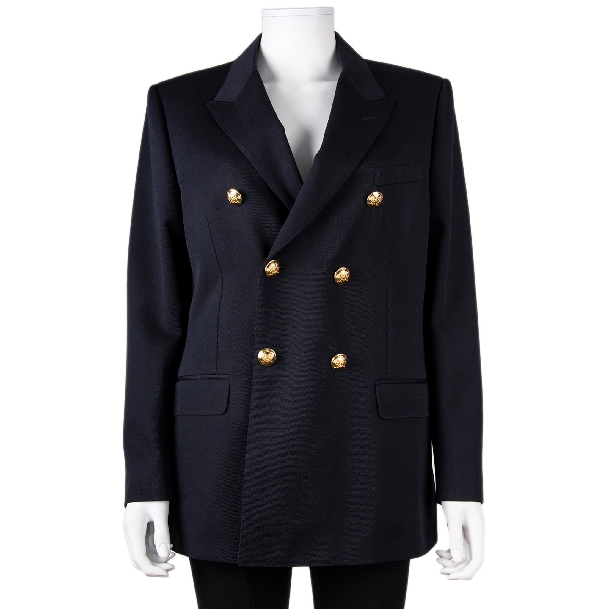 Celine Long Jacket In Wool
