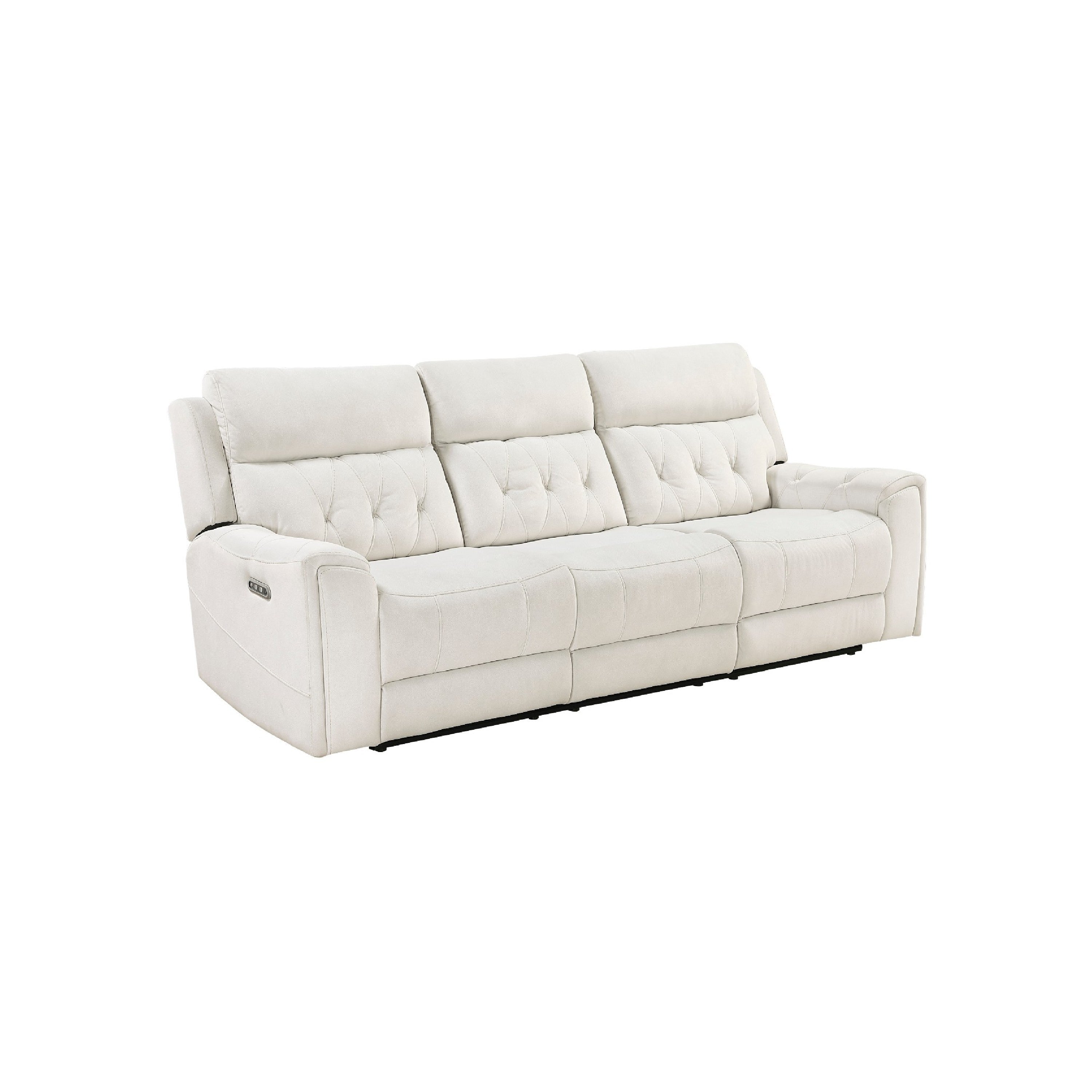 Celly Power Reclining Sofa W Cupholders And Usb Port Beige Microfiber