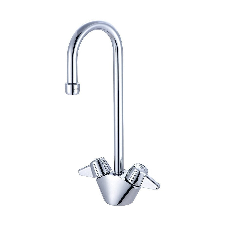 Central Brass Two Handle Bar Faucet 3 15 16 Gooseneck Rigid Spout 0289 A Chrome