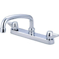 Central Brass Two Handle Cast Brass Kitchen Faucet 8 Tube Swivel Spout 0120 A Chrome