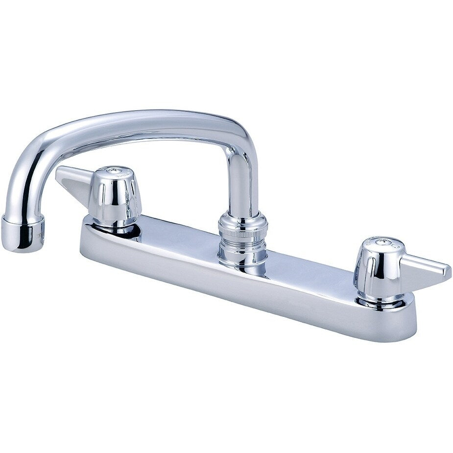 Central Brass Two Handle Cast Brass Kitchen Faucet 8 Tube Swivel Spout 0120 A Chrome