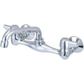 Central Brass Two Handle Wallmount Kitchen Faucet 6 Tube Swivel Spout 0047 Ta Chrome