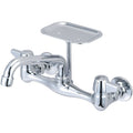 Central Brass Two Handle Wallmount Kitchen Faucet 6 Tube Swivel Spout 0048 Ua Chrome