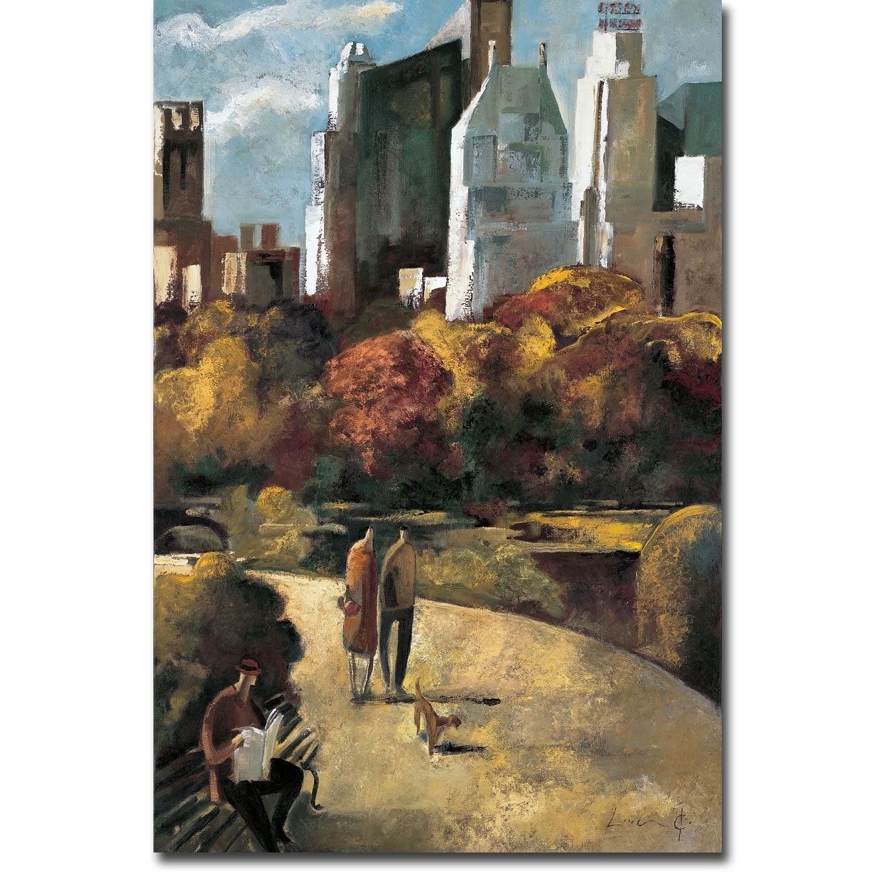 Central Park By Didier Lourenco Gallery Wrapped Canvas Giclee Art